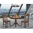 Pemberly Row Hartland 3-Piece Dining Table Set with Cushion Chairs