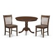 Pemberly Row Hartland 3-Piece Dining Table Set with Cushion Chairs