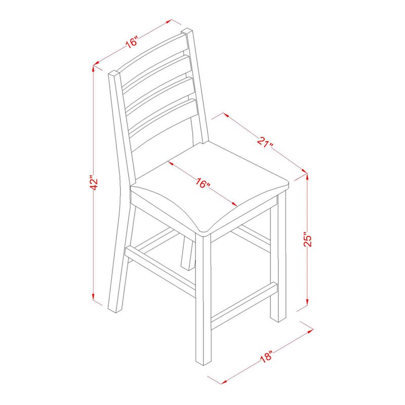 Pemberly Row 3-Piece Dining Set with Light Oak Finish