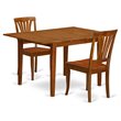 Pemberly Row Milan Traditional Saddle Brown Dining Set with Extension Leaf