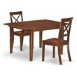 Pemberly Row Milan 3-Piece Wood Dining Set in Mahogany Finish
