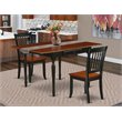 Pemberly Row 3-Piece Wood Dining Set with Black and Cherry Finish
