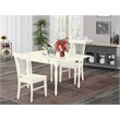 Pemberly Row 3-Piece Wood Dining Set in Linen White Finish