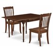Pemberly Row 3-Piece Wood Dining Room Set in Mahogany Finish