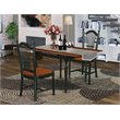 Pemberly Row 3-Piece Wood Dining Table Set in Black & Cherry Finish
