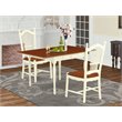 Pemberly Row 3-Piece Wood Dining Set in Buttermilk & Cherry Finish