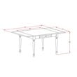 Pemberly Row 3-Piece Wood Dining Set in Buttermilk & Cherry Finish