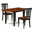 Pemberly Row 3-Piece Wood Dining Table Set with Black/Cherry Finish