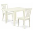 Pemberly Row 3-Piece Wood Dining Set with Linen White Finish