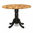 Pemberly Row Dublin Traditional Wood Dining Table in Natural/Black