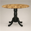 Pemberly Row Dublin Traditional Wood Dining Table in Natural/Black