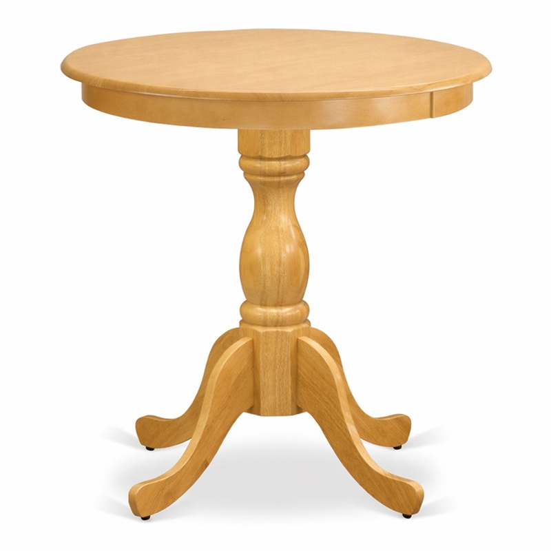 Pemberly Row Mid-Century Oak Rubberwood Small Dining Table