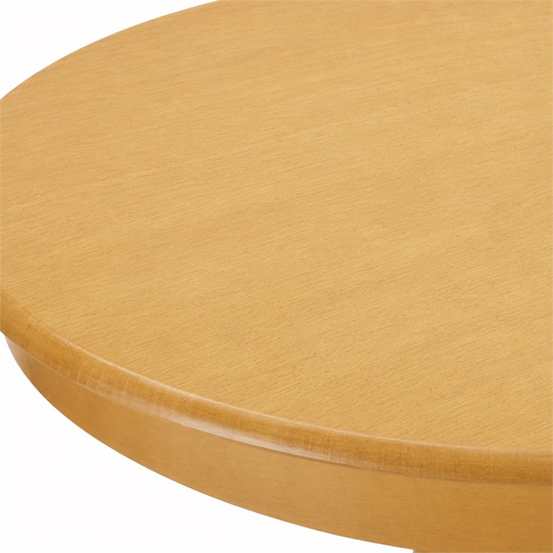 Pemberly Row Mid-Century Oak Rubberwood Small Dining Table