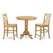 Pemberly Row 3-Piece Counter Height Dining Set in Light Oak Finish