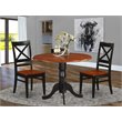 Pemberly Row 3-Piece Dining Table and Chair Set in Black/Cherry Finish