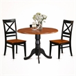 Pemberly Row 3-Piece Dining Table and Chair Set in Black/Cherry Finish