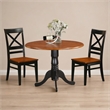 Pemberly Row 3-Piece Dining Table and Chair Set in Black/Cherry Finish