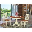 Pemberly Row 3-Piece Wood Dining Set in Buttermilk and Cherry