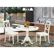 Pemberly Row 3-Piece Wood Dining Table Set in Linen White