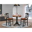 Pemberly Row 3-Piece Wood Counter Height Dining Set in Black/Cherry