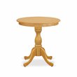 Pemberly Row 3-Piece Dining Table Set with Wood Seat in Oak