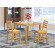 Pemberly Row 3-Piece Counter Height Dining Set in Oak Wood Finish