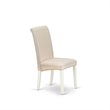 Pemberly Row Barry Linen Upholstered Dining Chairs in White (Set of 2)