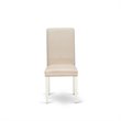 Pemberly Row Barry Linen Upholstered Dining Chairs in White (Set of 2)