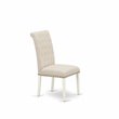 Pemberly Row Bremond Beige Upholstered Dining Chairs in White (Set of 2)