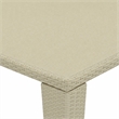 Pemberly Row Gudhjem Metal and Wicker Patio Dining Table in Natural Linen