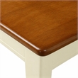 Pemberly Row Ipswich Wood Dining Chairs in Cream and Cherry Finish (Set of 2)