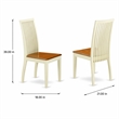 Pemberly Row Ipswich Wood Dining Chairs in Cream and Cherry Finish (Set of 2)