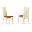 Pemberly Row Ipswich Wood Dining Chairs in Cream and Cherry Finish (Set of 2)