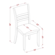 Pemberly Row Lynfield Faux Leather Dining Chairs in Cappuccino (Set of 2)