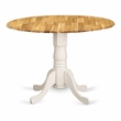 Pemberly Row Dublin Traditional Wood Dining Table in Natural/White