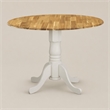 Pemberly Row Dublin Traditional Wood Dining Table in Natural/White
