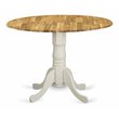 Pemberly Row Dublin Traditional Wood Dining Table in Natural/White