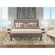 Pemberly Row 3-Piece King Bedroom Set with Dark Khaki Fabric Headboard