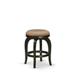 Pemberly Row 24-Inch Backless Wooden Swivel Bar Stool in Brown Roast