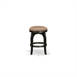 Pemberly Row 24-Inch Backless Wooden Swivel Bar Stool in Brown Roast