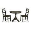 Pemberly Row 3-Piece Dining Table Set in Cappuccino Finish