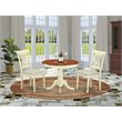 Pemberly Row 3-Piece Dining Table Set in Buttermilk/Cherry Finish