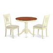 Pemberly Row 3-Piece Dining Table Set in Buttermilk/Cherry Finish