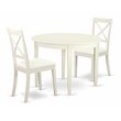 Pemberly Row 3-Piece Wood Dining Table Set in Linen White Finish
