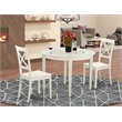 Pemberly Row 3-Piece Traditional Wood Dining Set in Linen White Finish
