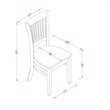 Pemberly Row 3-Piece Dining Set with Slatted Back Chairs in Linen White