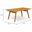 Pemberly Row Traditional Wood Patio Dining Table in Natural Oil