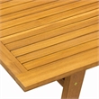 Pemberly Row Traditional Wood Patio Dining Table in Natural Oil