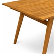 Pemberly Row Traditional Wood Patio Dining Table in Natural Oil