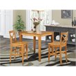Pemberly Row 3-Piece Wood Pub Dining Set in Oak Finish